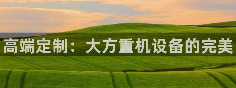 顺盈娱乐在线注册地址：高端定制：大方重机设备的完美