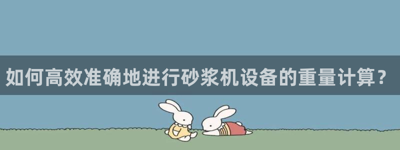 顺盈娱乐平台注册时间：如何高效准确地进行砂浆机设备的重量计算