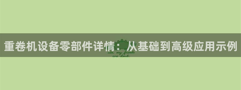 顺盈时代广场娱乐城：重卷机设备零部件详情：从基础到高级应用示