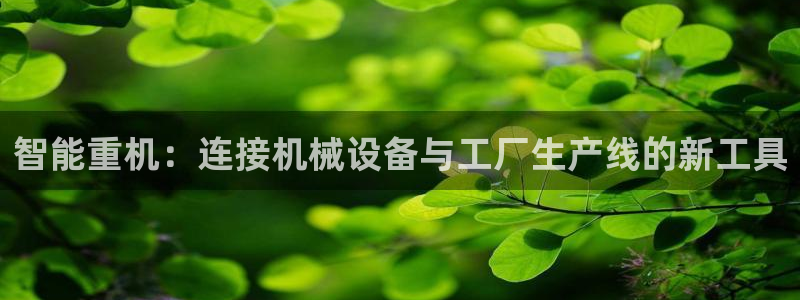 顺盈娱乐注册q779O3唐老鸭：智能重机：连接机械设备与工厂