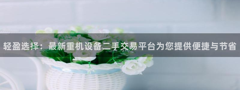 顺盈娱乐代理怎么样做：轻盈选择：最新重机设备二手交易平台为您