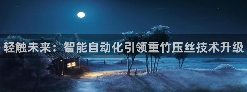 顺盈2娱乐彩票：轻触未来：智能自动化引领重竹压丝技术升级
