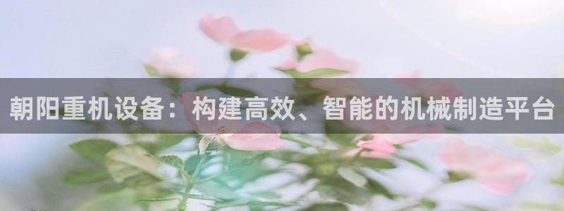 清远顺盈娱乐集团地址：朝阳重机设备：构建高效、智能的机械制造