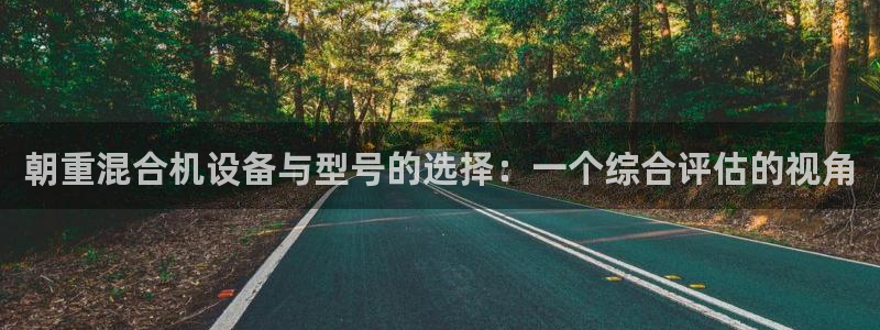 顺盈娱乐代理：朝重混合机设备与型号的选择：一个综合评估的视角
